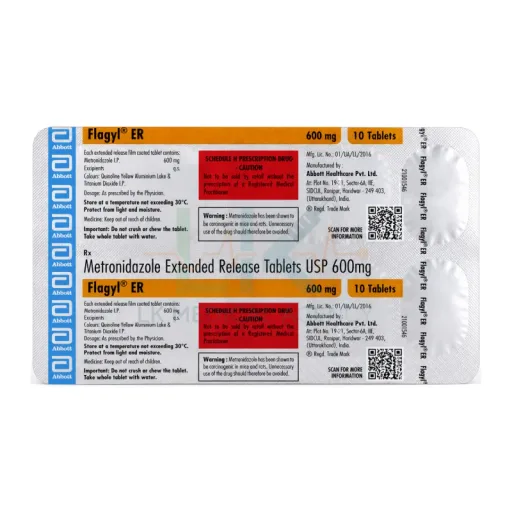 Flagyl ER 600 mg Tablet (10 tab)