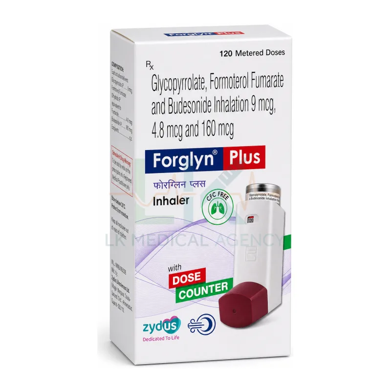 Forglyn Plus 9 + 4.8 + 16 mg Inhaler 120 meter