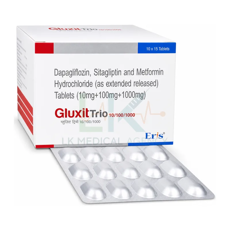 Gluxit Trio 10/100/1000 mg Tablet (15 Tab)