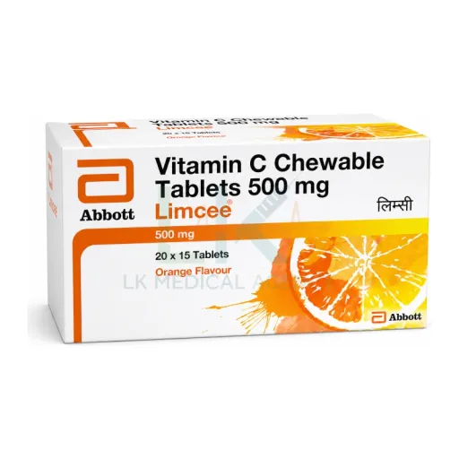 Limcee Chewable Orange Flavour 500 mg 15 Tablets