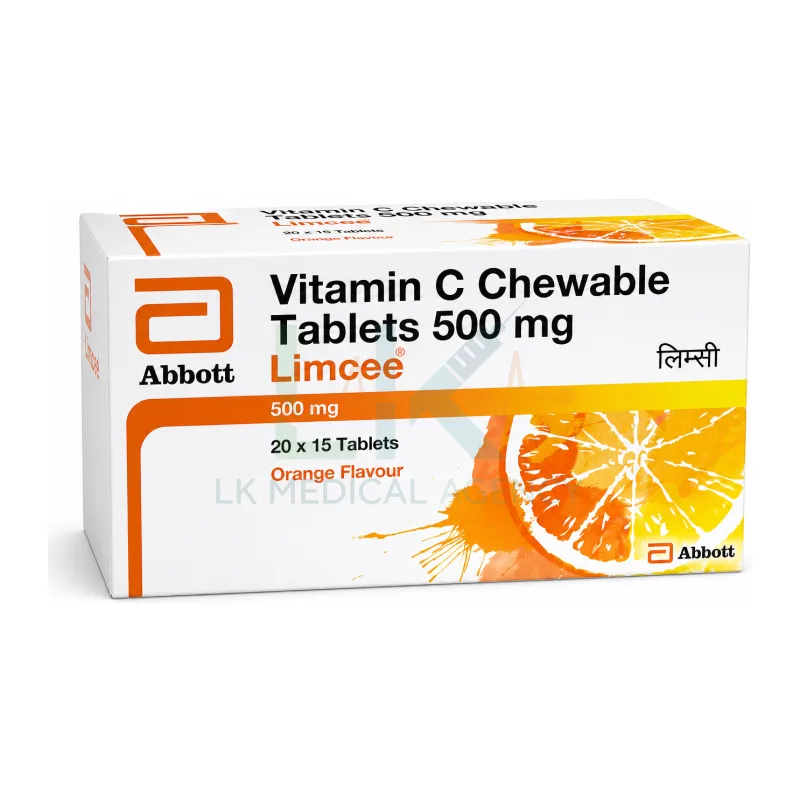 Limcee Chewable Orange Flavour 500 mg 15 Tablets