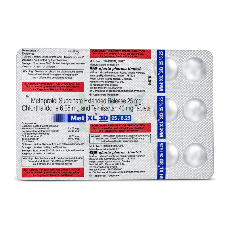 Met XL 3D 25/6.25 15 tab