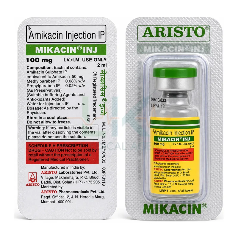 Mikacin 100mg Injection 100 mg