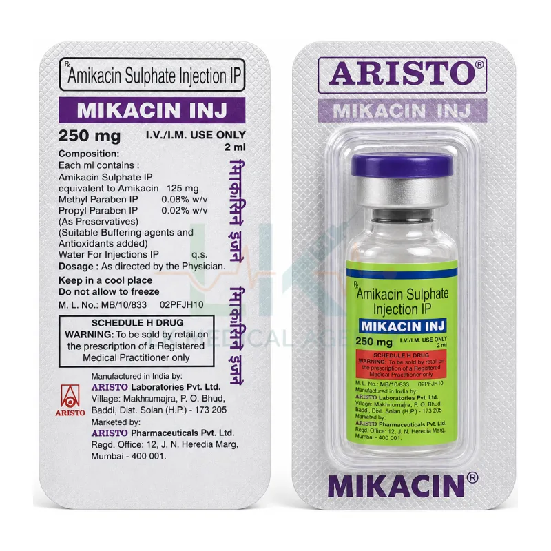 Mikacin 250mg Injection 250 mg