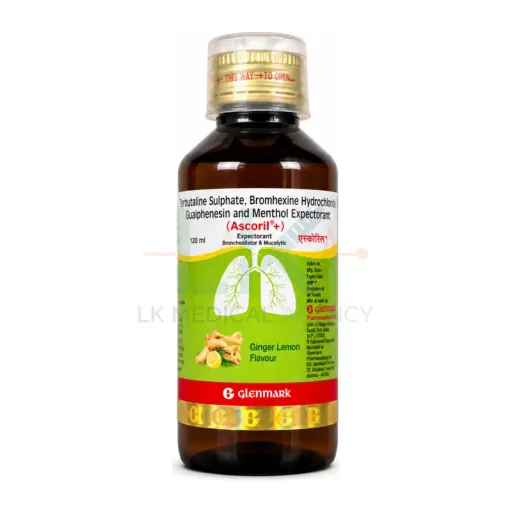 Ascoril + Ginger Lemon Flavour Expectorant 120 ml