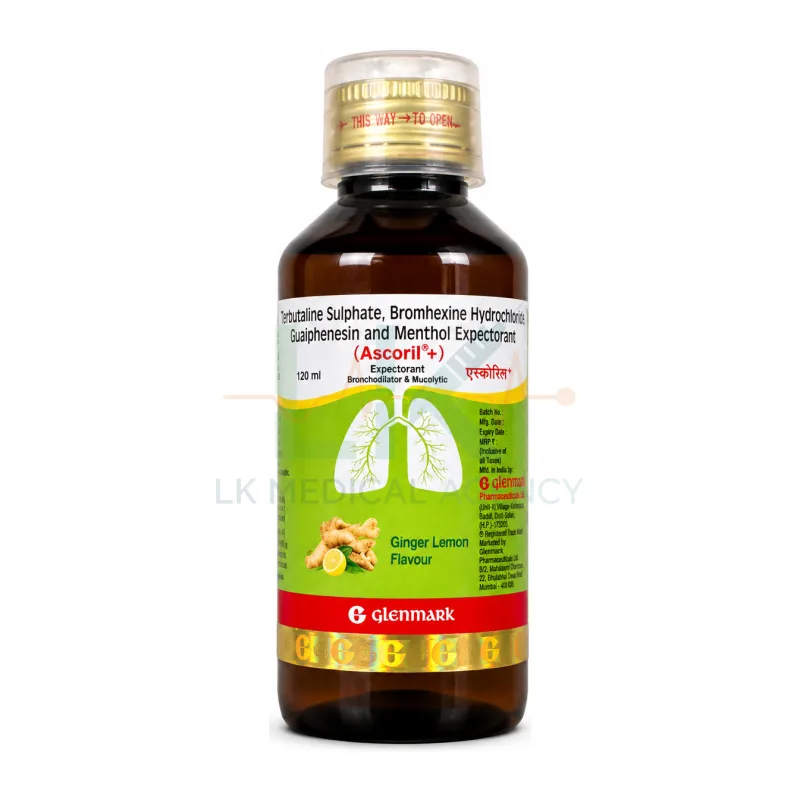 Ascoril + Ginger Lemon Flavour Expectorant 120 ml