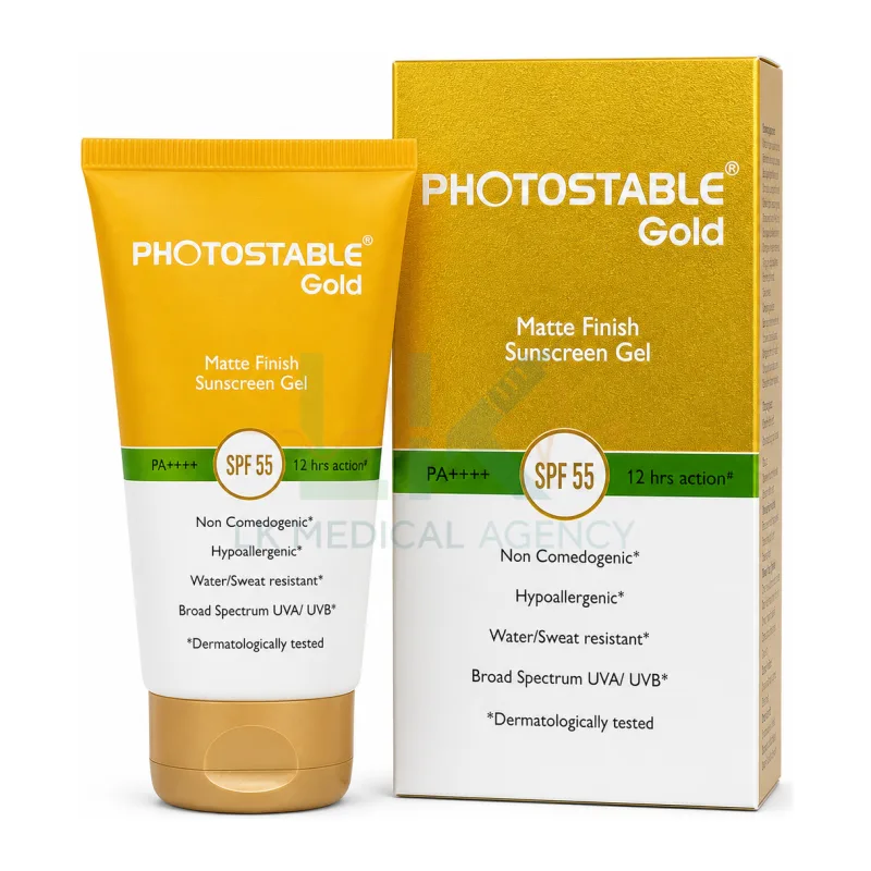 Photostable Gold PA+++ SPF 55 Matte Finish Sunscreen Gel 50 g