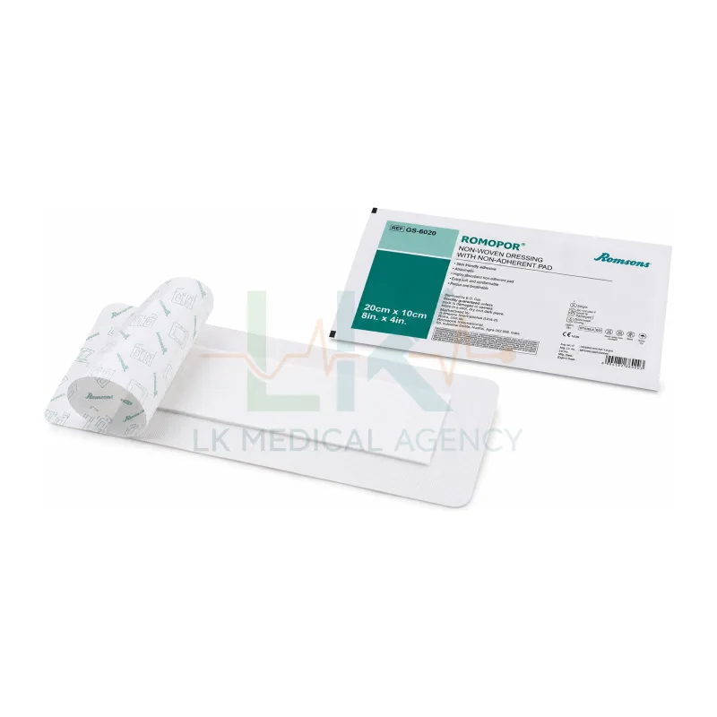Romsons Non-woven dressing with pad 20cm x 10cm