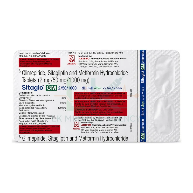 Sitaglo GM 2/50/1000 10 tab