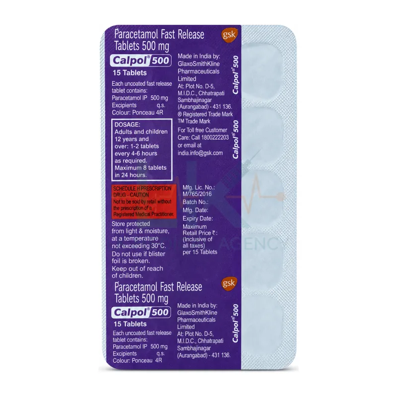 Calpol 500  15 Tablets